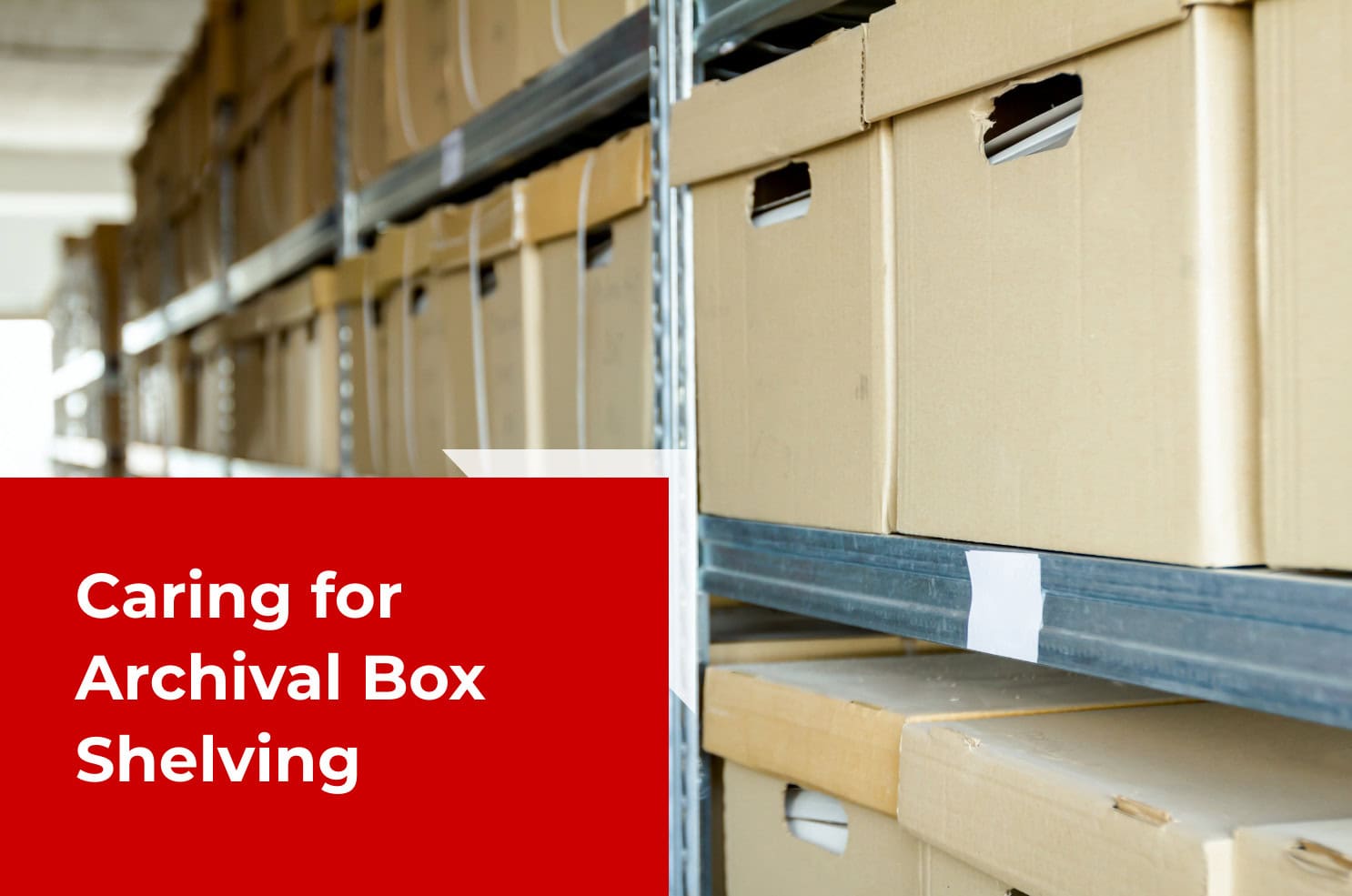 Archival box shelving maintenance